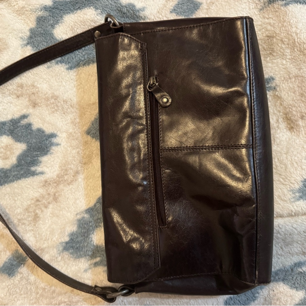 Sorpresa Elegant Vintage Dark Brown Leather Handbag - Picture 6 of 7